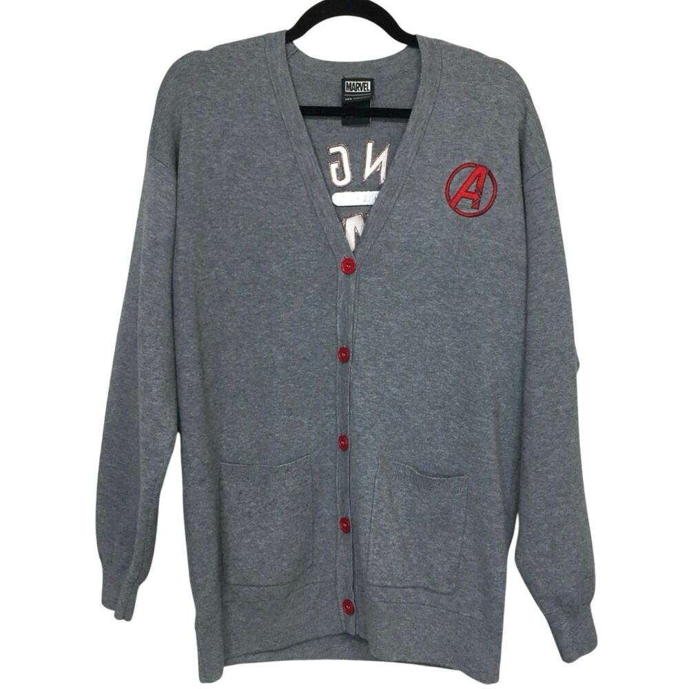 Her Universe Marvel Avengers Embroidered Logo Cardigan MD Super Soft Cozy